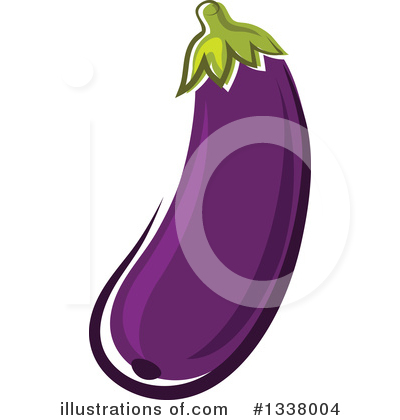 Royalty-Free (RF) Eggplant Clipart Illustration by Vector Tradition SM - Stock Sample #1338004