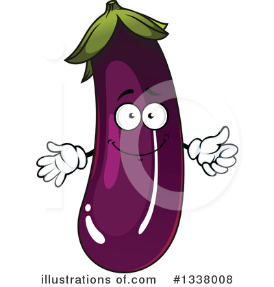 Royalty-Free (RF) Eggplant Clipart Illustration by Vector Tradition SM - Stock Sample #1338008