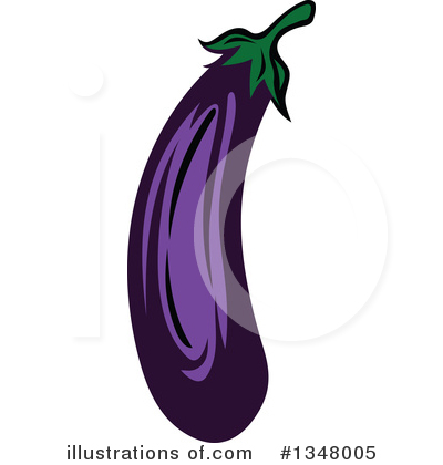Royalty-Free (RF) Eggplant Clipart Illustration by Vector Tradition SM - Stock Sample #1348005