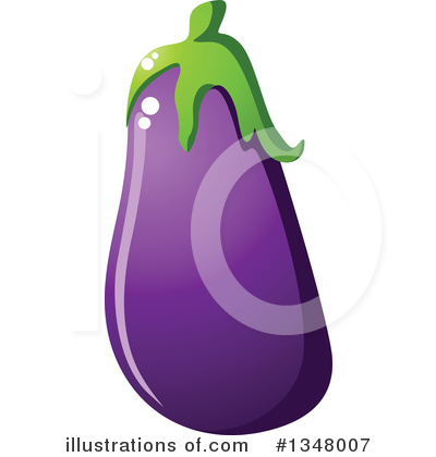 Royalty-Free (RF) Eggplant Clipart Illustration by Vector Tradition SM - Stock Sample #1348007