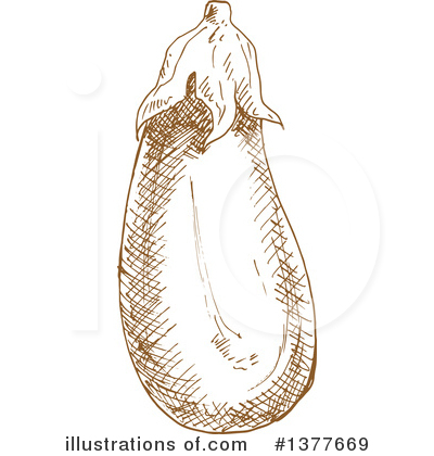 Royalty-Free (RF) Eggplant Clipart Illustration by Vector Tradition SM - Stock Sample #1377669