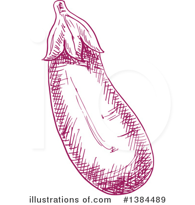 Royalty-Free (RF) Eggplant Clipart Illustration by Vector Tradition SM - Stock Sample #1384489