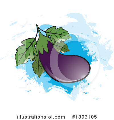 Royalty-Free (RF) Eggplant Clipart Illustration by Lal Perera - Stock Sample #1393105