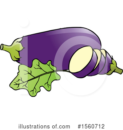 Royalty-Free (RF) Eggplant Clipart Illustration by Lal Perera - Stock Sample #1560712
