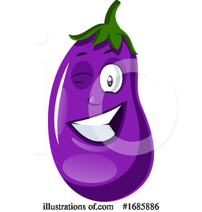 Royalty-Free (RF) Eggplant Clipart Illustration by Morphart Creations - Stock Sample #1685886