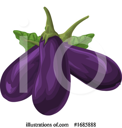Royalty-Free (RF) Eggplant Clipart Illustration by Morphart Creations - Stock Sample #1685888
