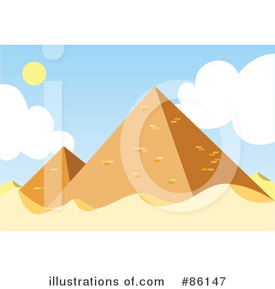 Royalty-Free (RF) Egyptian Pyramids Clipart Illustration by mayawizard101 - Stock Sample #86147