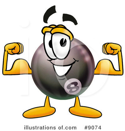 Royalty-Free (RF) Eight Ball Clipart Illustration by Mascot Junction - Stock Sample #9074
