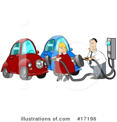 Royalty-Free (RF) Electric Car Clipart Illustration by djart - Stock Sample #17196