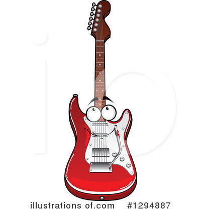 Royalty-Free (RF) Electric Guitar Clipart Illustration by Vector Tradition SM - Stock Sample #1294887