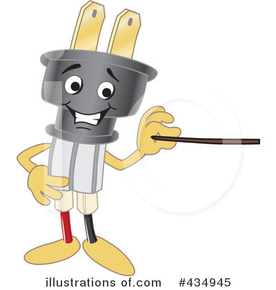 Royalty-Free (RF) Electric Plug Character Clipart Illustration by Mascot Junction - Stock Sample #434945