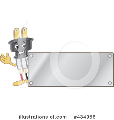 Royalty-Free (RF) Electric Plug Character Clipart Illustration by Mascot Junction - Stock Sample #434956