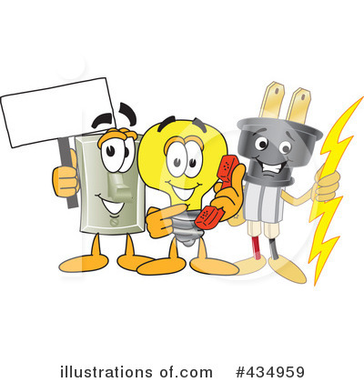 Electric Plug Character Clipart #434959 by Mascot Junction
