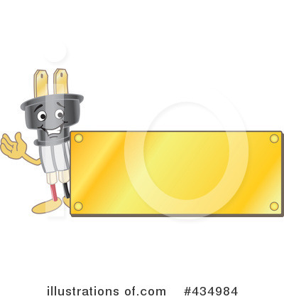 Electric Plug Character Clipart #434984 by Mascot Junction