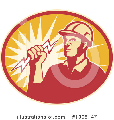 Royalty-Free (RF) Electrician Clipart Illustration by patrimonio - Stock Sample #1098147