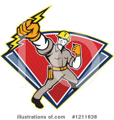 Royalty-Free (RF) Electrician Clipart Illustration by patrimonio - Stock Sample #1211638