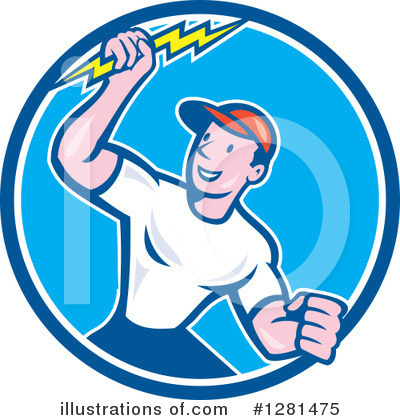 Royalty-Free (RF) Electrician Clipart Illustration by patrimonio - Stock Sample #1281475