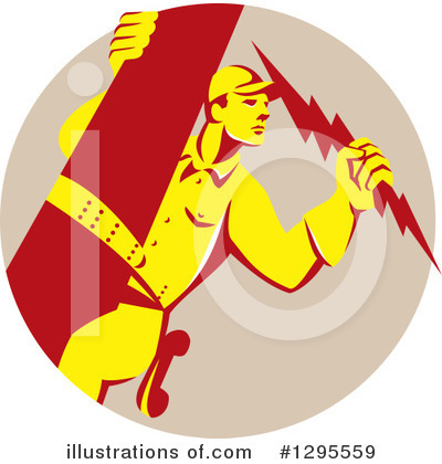 Royalty-Free (RF) Electrician Clipart Illustration by patrimonio - Stock Sample #1295559