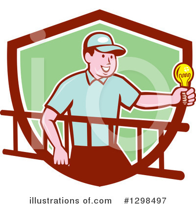 Royalty-Free (RF) Electrician Clipart Illustration by patrimonio - Stock Sample #1298497