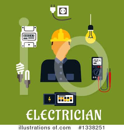 Electrician Clipart #1338251 by Vector Tradition SM