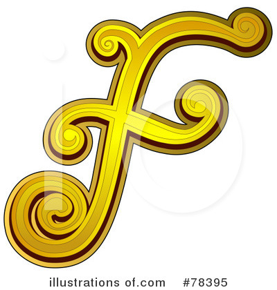 Royalty-Free (RF) Elegant Gold Letters Clipart Illustration by BNP Design Studio - Stock Sample #78395