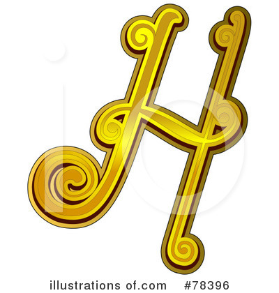 Royalty-Free (RF) Elegant Gold Letters Clipart Illustration by BNP Design Studio - Stock Sample #78396