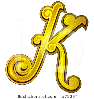 Royalty-Free (RF) Elegant Gold Letters Clipart Illustration by BNP Design Studio - Stock Sample #78397
