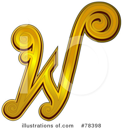 Elegant Gold Letters Clipart #78398 by BNP Design Studio