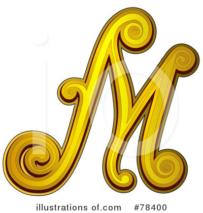 Royalty-Free (RF) Elegant Gold Letters Clipart Illustration by BNP Design Studio - Stock Sample #78400