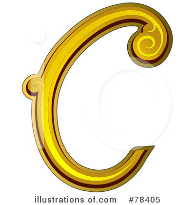 Royalty-Free (RF) Elegant Gold Letters Clipart Illustration by BNP Design Studio - Stock Sample #78405
