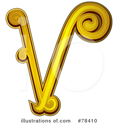 Royalty-Free (RF) Elegant Gold Letters Clipart Illustration by BNP Design Studio - Stock Sample #78410