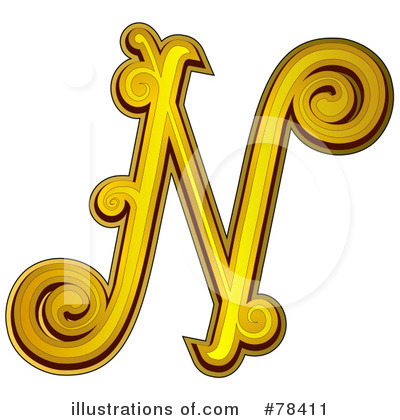 Elegant Gold Letters Clipart #78411 by BNP Design Studio