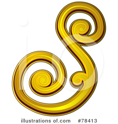 Royalty-Free (RF) Elegant Gold Letters Clipart Illustration by BNP Design Studio - Stock Sample #78413