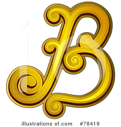 Royalty-Free (RF) Elegant Gold Letters Clipart Illustration by BNP Design Studio - Stock Sample #78419