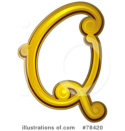 Royalty-Free (RF) Elegant Gold Letters Clipart Illustration by BNP Design Studio - Stock Sample #78420