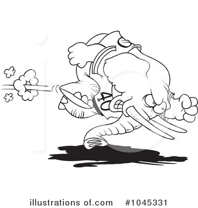 Royalty-Free (RF) Elephant Clipart Illustration by toonaday - Stock Sample #1045331