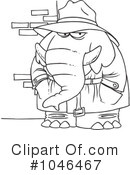 Elephant Clipart #1046467 by toonaday