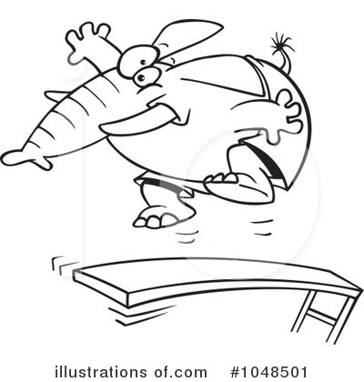 Diving Board Clipart #1048501 by toonaday