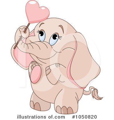 Royalty-Free (RF) Elephant Clipart Illustration by Pushkin - Stock Sample #1050820