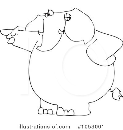 Royalty-Free (RF) Elephant Clipart Illustration by djart - Stock Sample #1053001