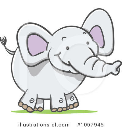 Royalty-Free (RF) Elephant Clipart Illustration by Qiun - Stock Sample #1057945