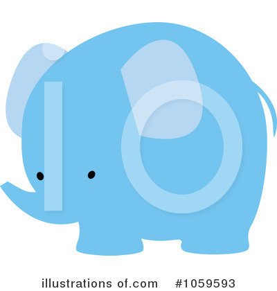Royalty-Free (RF) Elephant Clipart Illustration by peachidesigns - Stock Sample #1059593