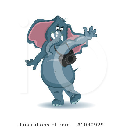 Royalty-Free (RF) Elephant Clipart Illustration by MilsiArt - Stock Sample #1060929