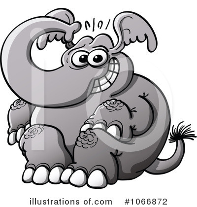 Royalty-Free (RF) Elephant Clipart Illustration by Zooco - Stock Sample #1066872