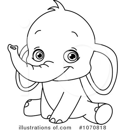 Royalty-Free (RF) Elephant Clipart Illustration by yayayoyo - Stock Sample #1070818