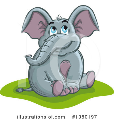 Royalty-Free (RF) Elephant Clipart Illustration by Vector Tradition SM - Stock Sample #1080197