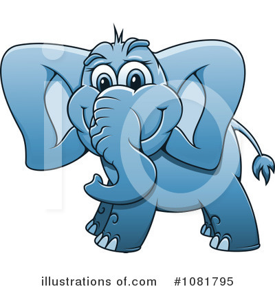 Royalty-Free (RF) Elephant Clipart Illustration by Vector Tradition SM - Stock Sample #1081795