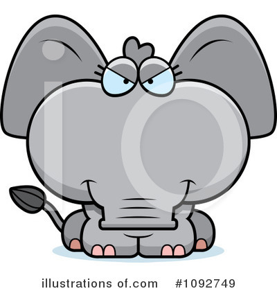 Royalty-Free (RF) Elephant Clipart Illustration by Cory Thoman - Stock Sample #1092749