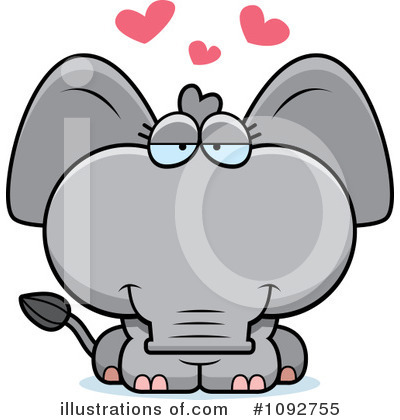 Royalty-Free (RF) Elephant Clipart Illustration by Cory Thoman - Stock Sample #1092755