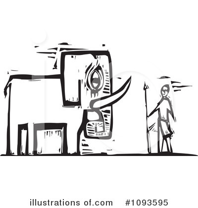 Royalty-Free (RF) Elephant Clipart Illustration by xunantunich - Stock Sample #1093595